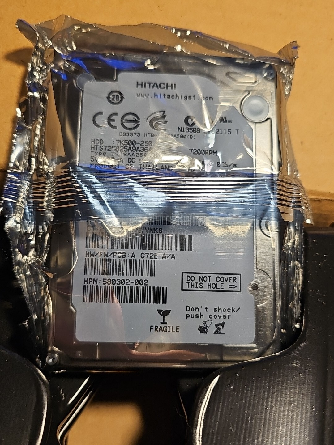 HITACHI 250GB Hard Disk Drive HDD HTS725025A9A364 7200RPM SATA 2.5 7K500-250 (OK