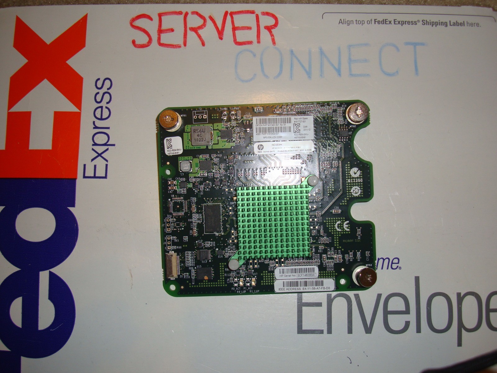659818-B21 662538-001 HP FIBRE CHANNEL 8GB LPE1205A-HP ADAPTER 
