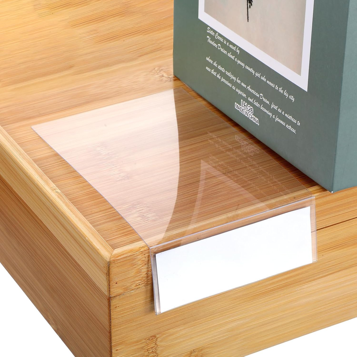 50 Pcs Library Shelf Label Holders 6 X 4 Inch Moveable Shelf Markers