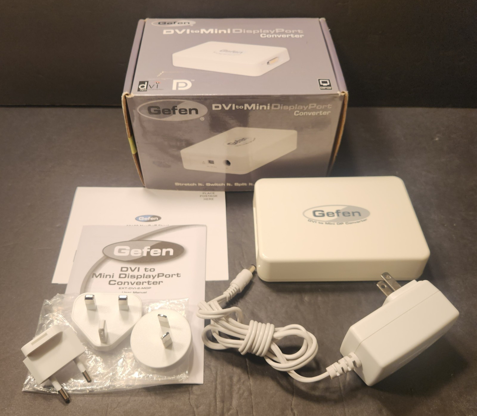 Gefen EXT-DVI-2-MDP DVI to Mini DisplayPort Converter Box Power Supply Manual