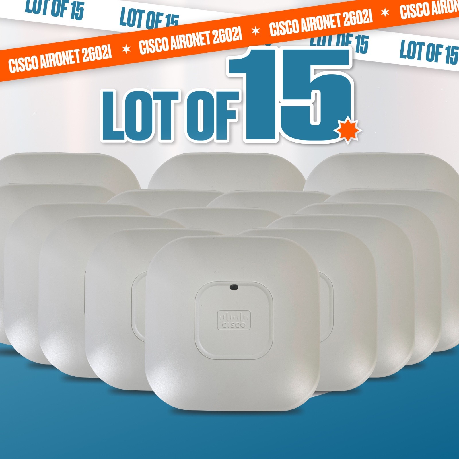 LOT OF 15 CISCO AIRONET AIR-CAP2602I-A-K WIRELESS ACCESS POINT DUAL BAND ROUTER
