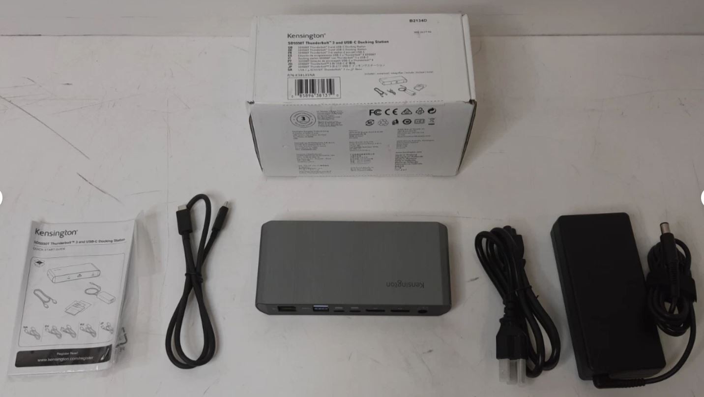 Kensington Thunderbolt 3 and USB-C Docking Station (SD5550T) w/ PSU+USB-C Cable