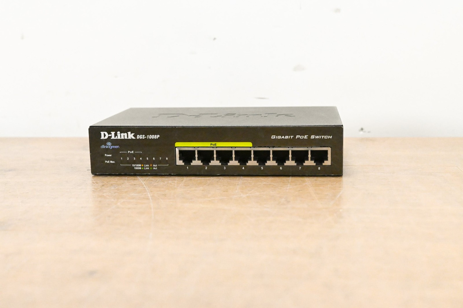 D-Link DGS-1008P 8-Port Gigabit Unmanaged PoE Switch (NO POWER SUPPLY) CG0048K