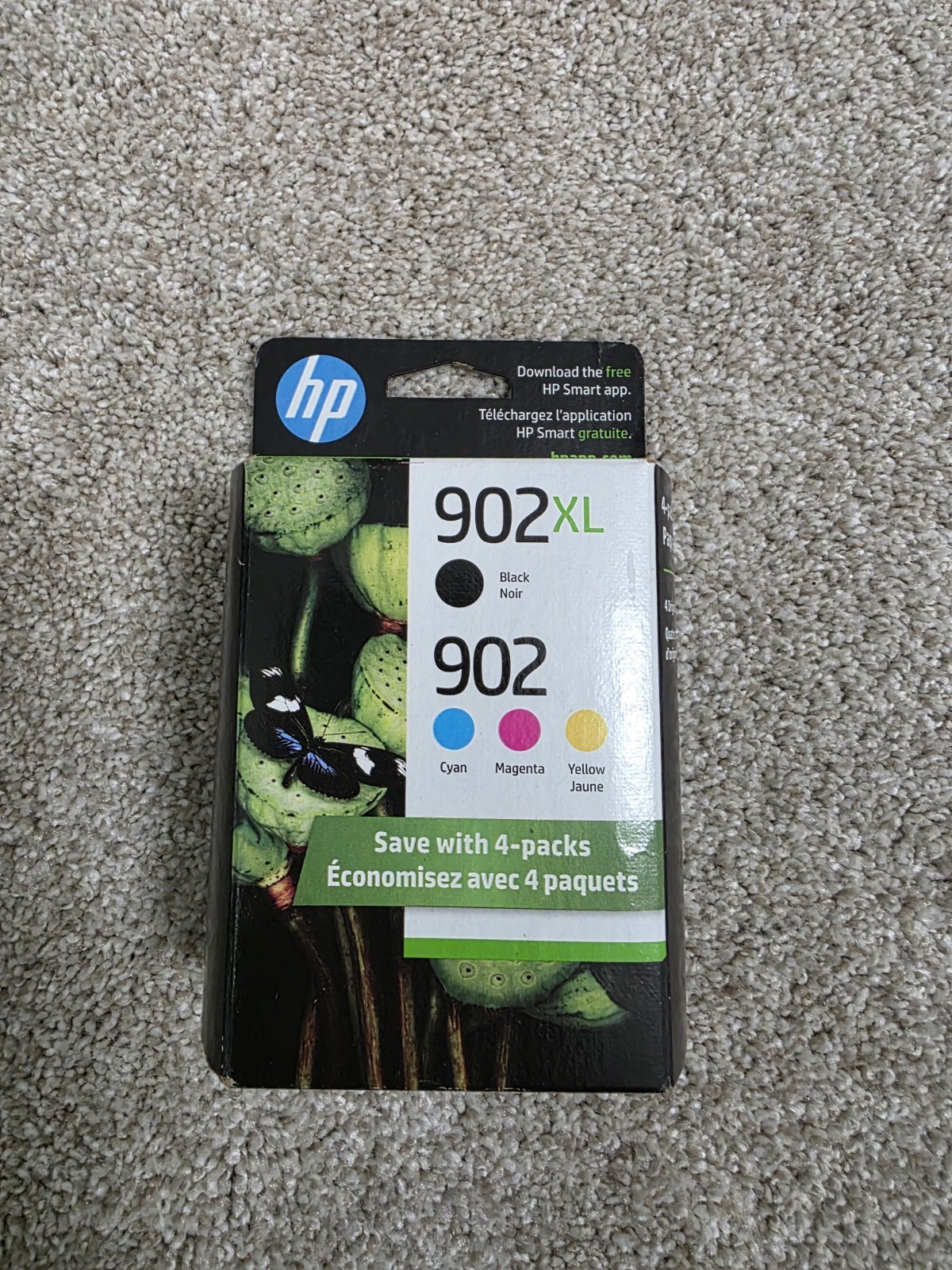 Genuine 902 XL Black & 902 Standard Color C/M/Y 4 Pack (Exp April 2024) Sealed