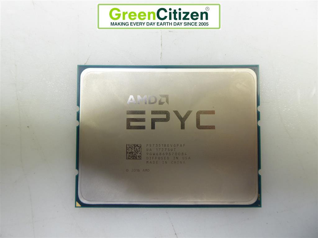 AMD EPYC 7351 16-Core 32 Threads 2.4GHZ 155W Socket SP3 Server CPU PS7351BEVGPAF
