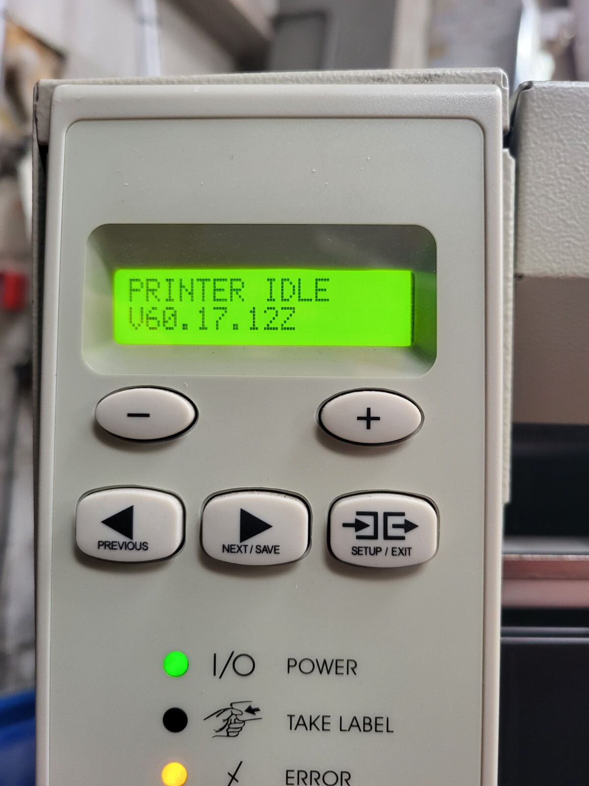 ZEBRA 105SL V60.17.12Z 10500-200E-0070 THERMAL PRINTER (BALERRIGHT)