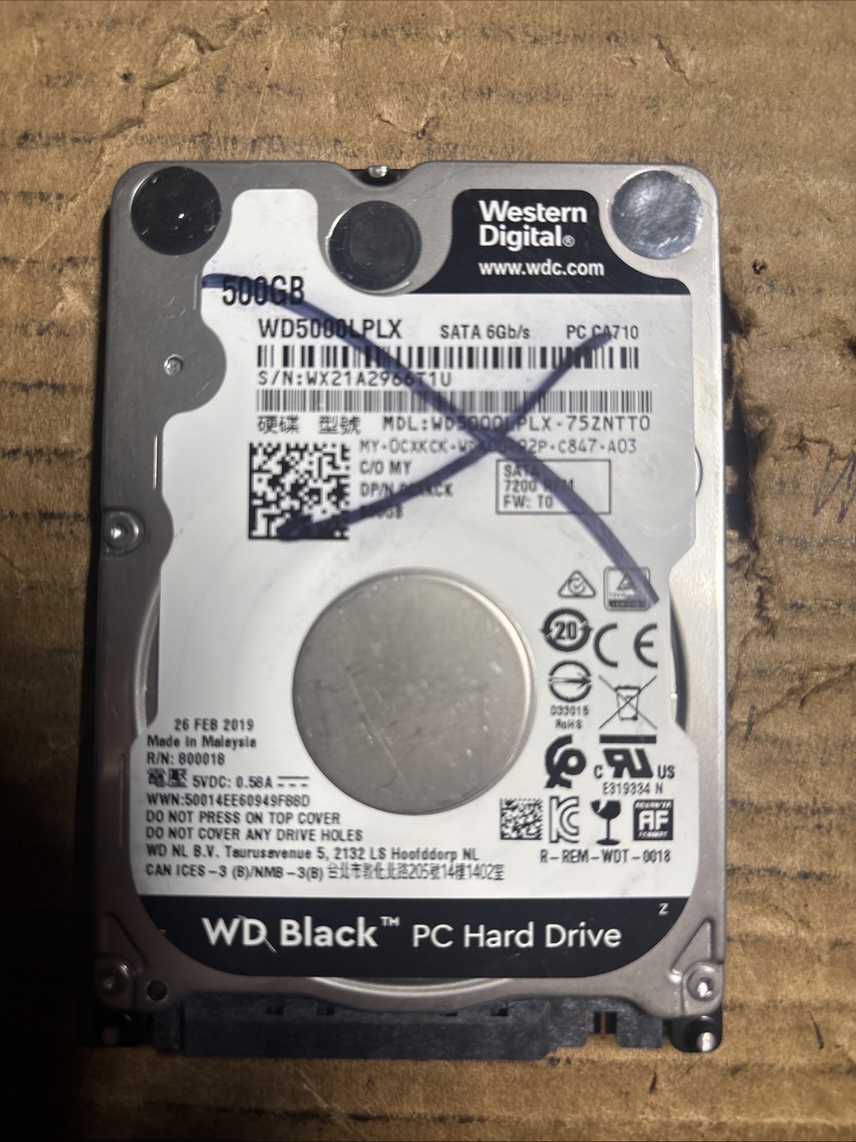 Western Digital WD Black 500 GB 2.5 in SATA III Hard Drives