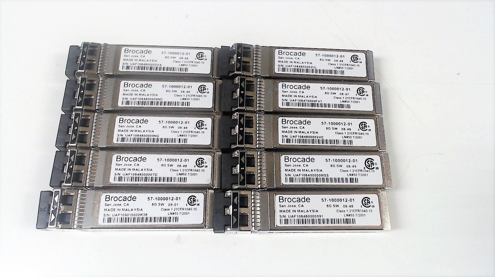 LOT OF 10 BROCADE 57-1000012-01 XBR-000147 8G SW SFP+ Fibre Channel
