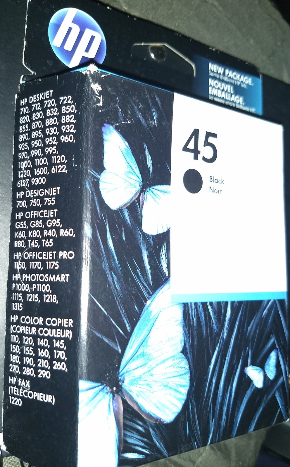 HP 45 51645A Black Ink Cartridge Genuine New Sealed Box (Models in Photo)Expired