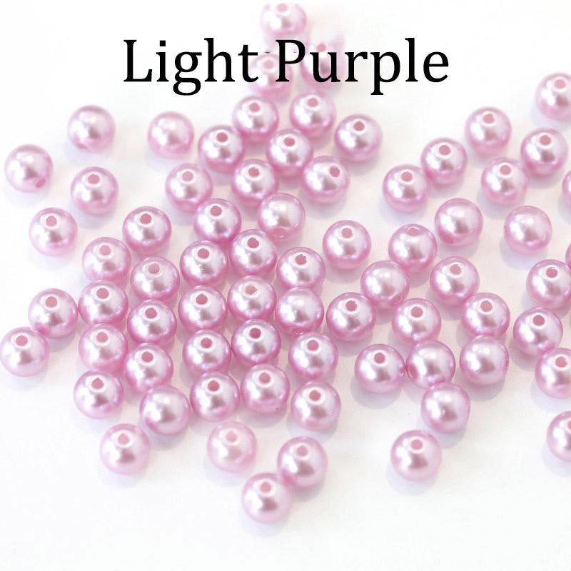 50-400pcs/lot 4/6/8/10/12mm Hole Imitation Pearl Beads Round Plastic Acrylic Spa