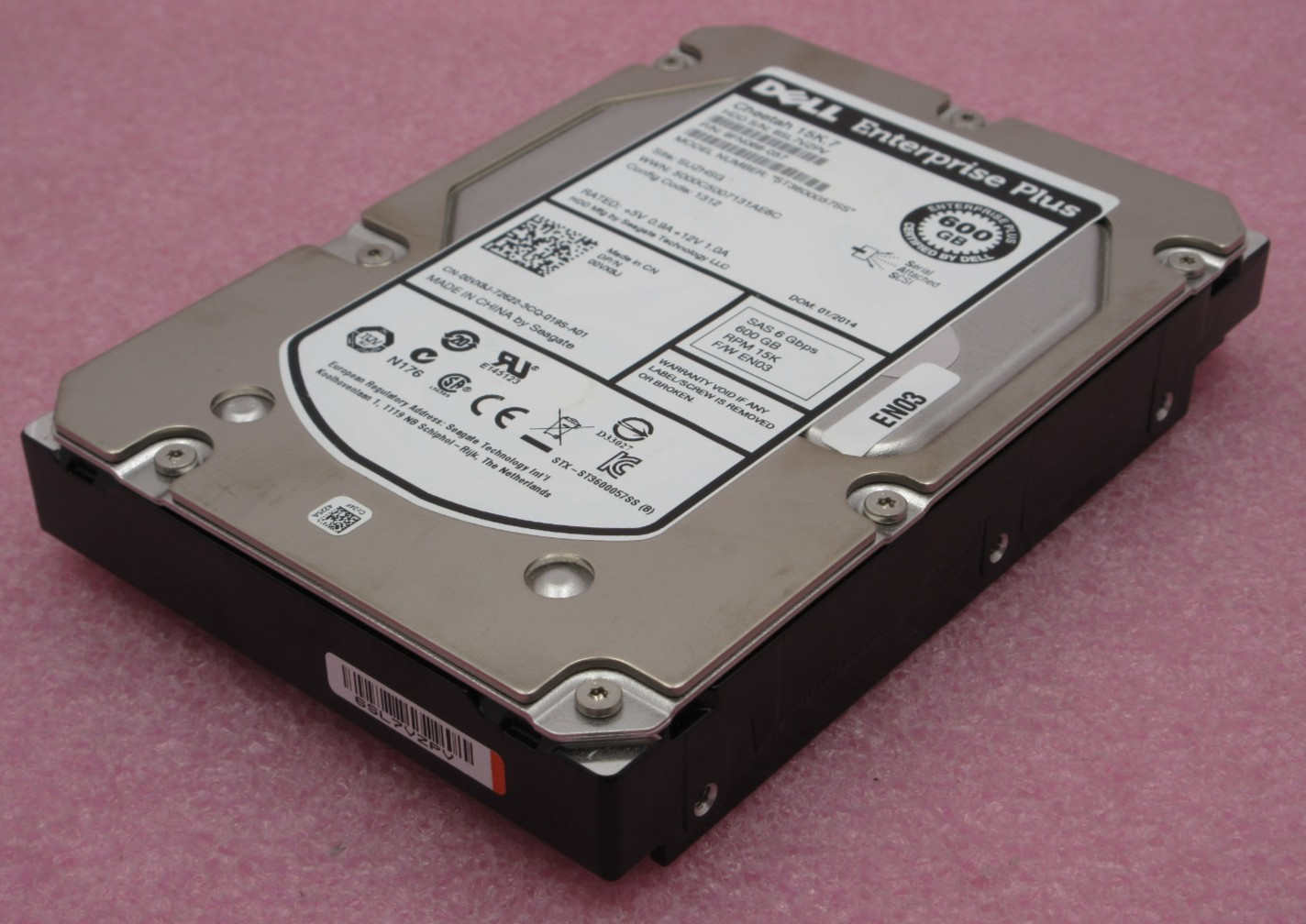 Dell EqualLogic 600Gb 15k SAS HDD 00VX8J 0VX8J EN03 9FN066-057 Hard Drive Disk