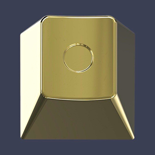 RAMA WORKS x Dots R1 Artisan Brass Metal Gold Keycap Pop. 127 - Mint Rare