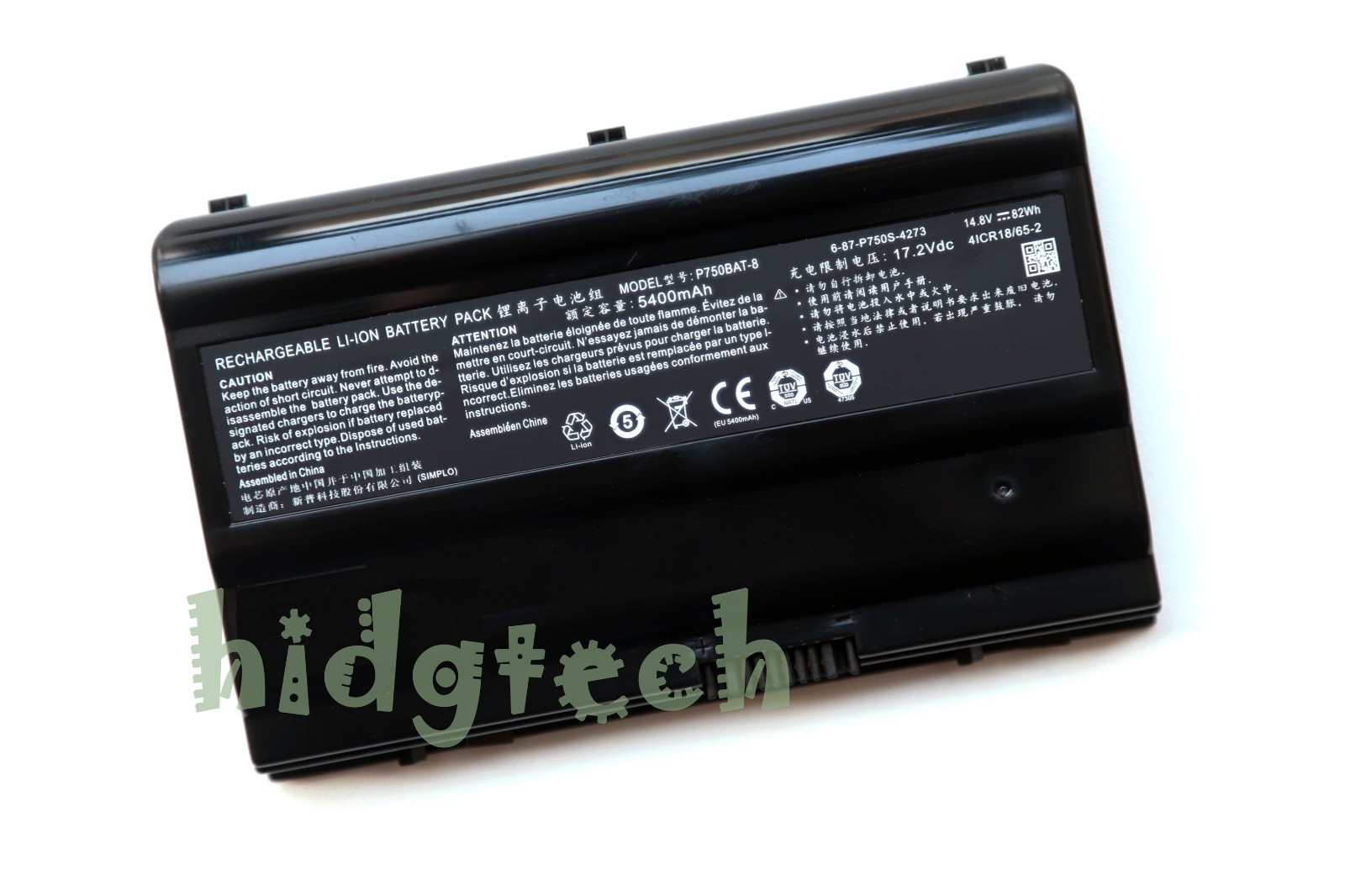 P750BAT-8 Genuine Battery for Clevo P750DM3-G P750ZM P751ZM P770ZM P771ZM P771DM