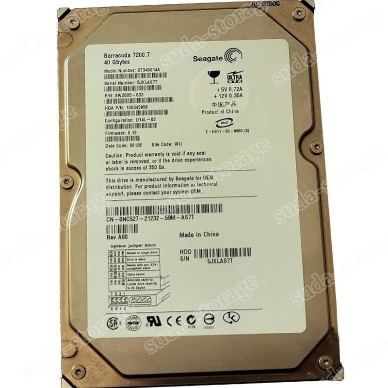 1PCS Seagate Barracuda 7200.7 40GB ST340014A 7200RPM ATA IDE 3.5" HDD HARD Driv