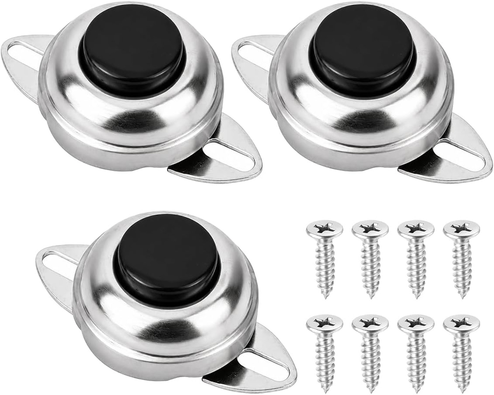 3PCS Car Horn Button, Round Flush Mount Vehicle Momentary Electric Push Horn