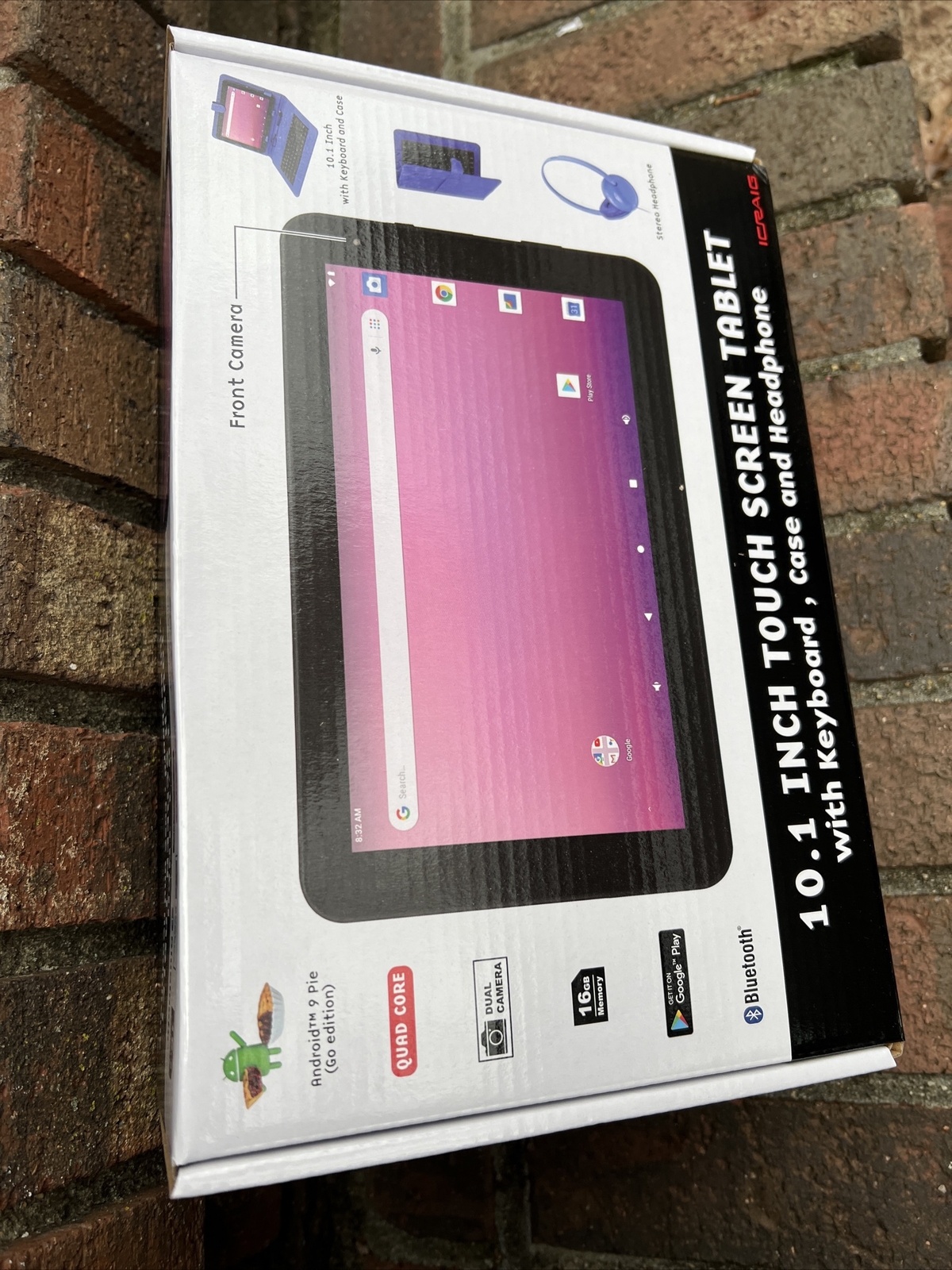 Craig CMP840 BUN-BL-HD Quad Core 10.1in Tablet w Keyboard Case & Headphones Blue