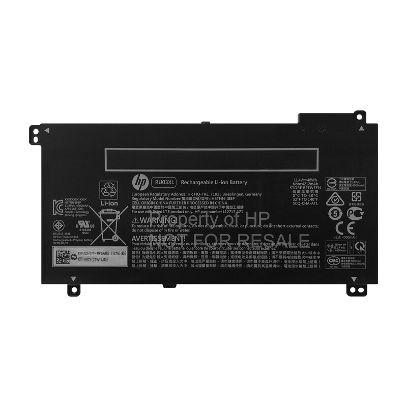 RU03XL Battery HSTNN-UB7P for HP L12717-421 L12717-541 L12791-855 11.4V