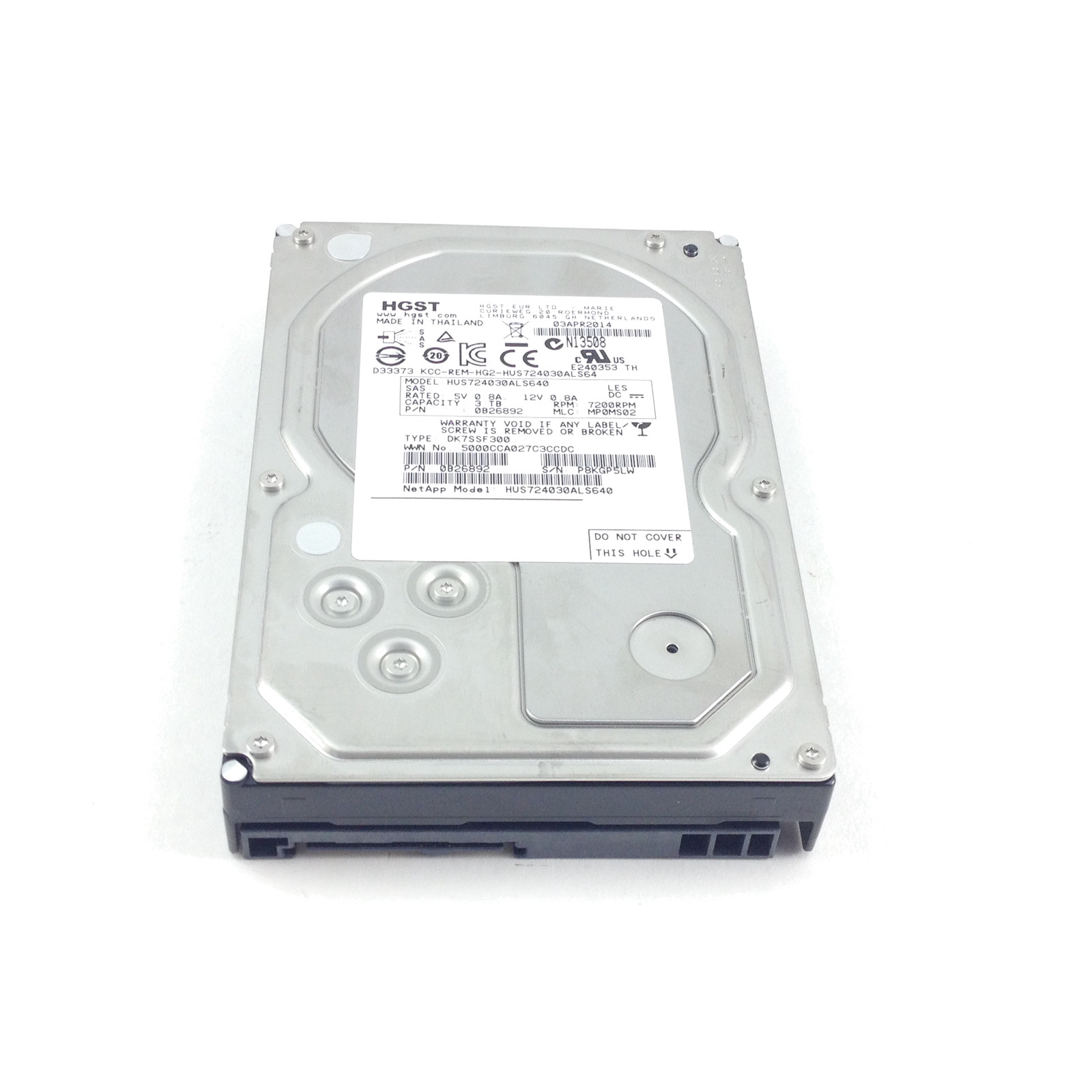 Hitachi HUS724030ALS640 3TB 7.2k SAS 3.5" Hard Drive