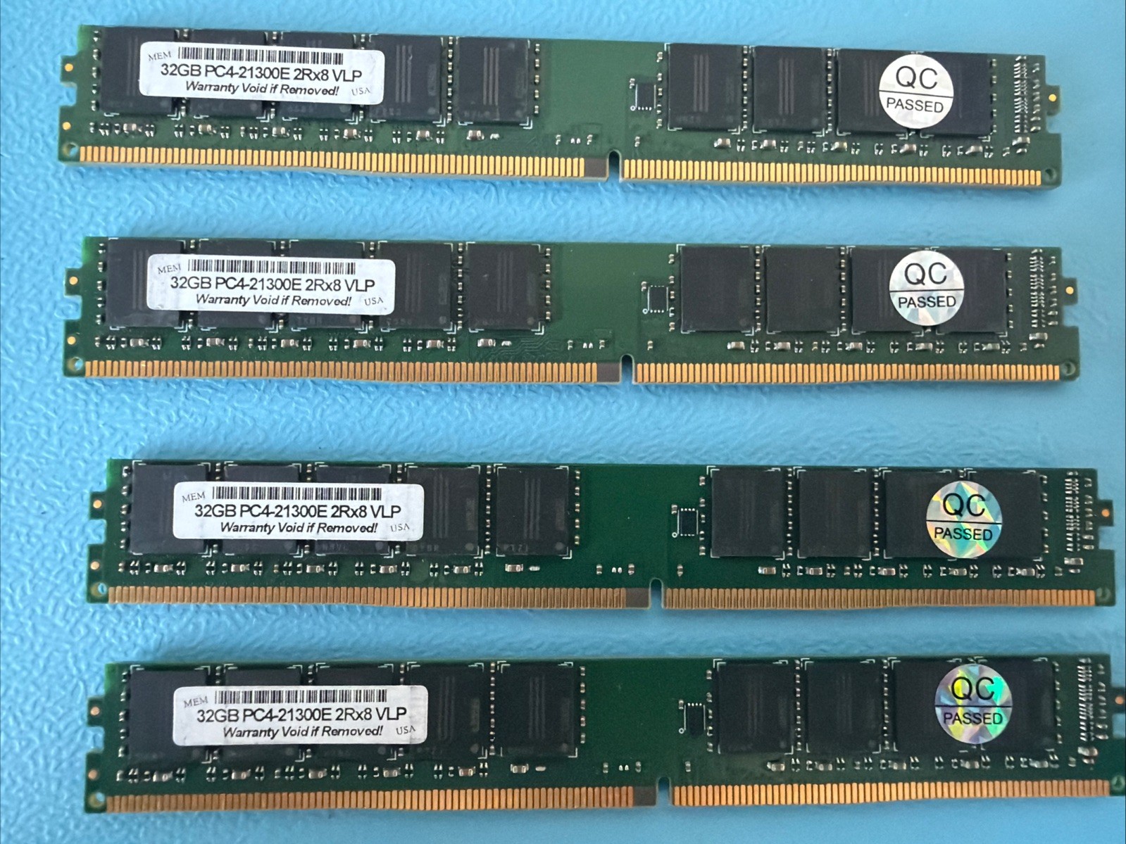 128gb (32gb X4) DDR4 Pc4-21300E Very Low Profile Unbuffered ECC memory / RAM