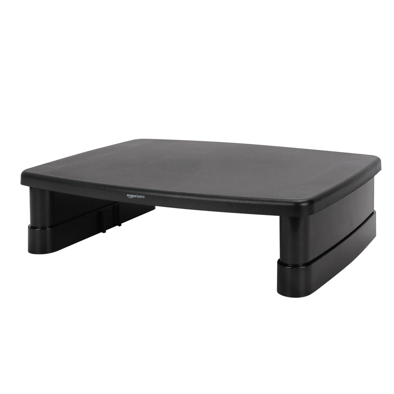 Amazon Basics Height Adjustable Monitor Stand Riser with Storage Black