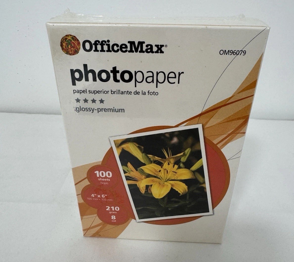 OfficeMax OM96079 Premium Glossy Photo Paper 4x6 100 Sheets 210gsm Inkjet NEW