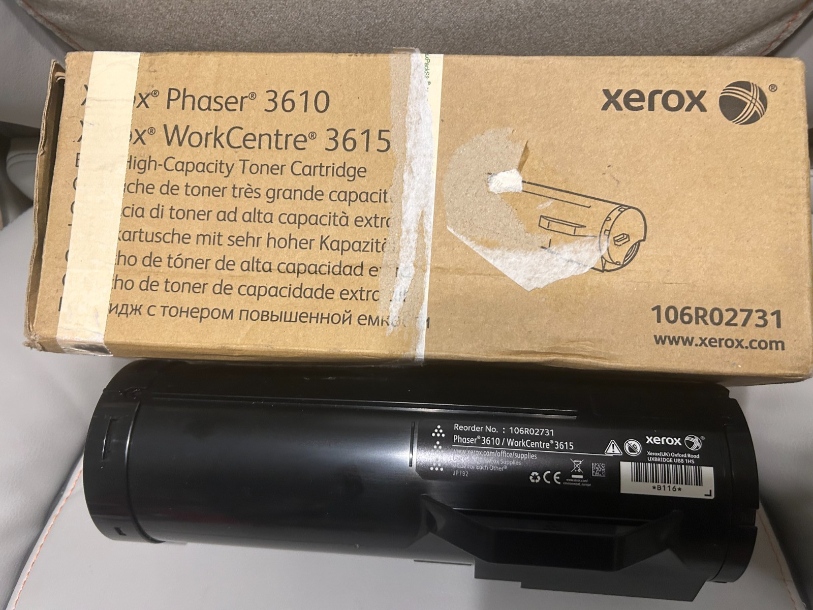 Genuine Xerox 3610 WC 3615 Black Toner 106R02731  open box - $90 w/free shipping