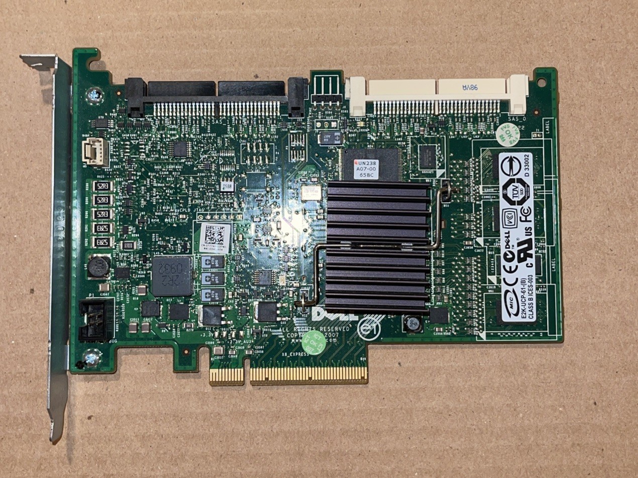 Dell PowerEdge E2K-UCP-61 RAID Controller Card NO CABLES NO BATTERY
