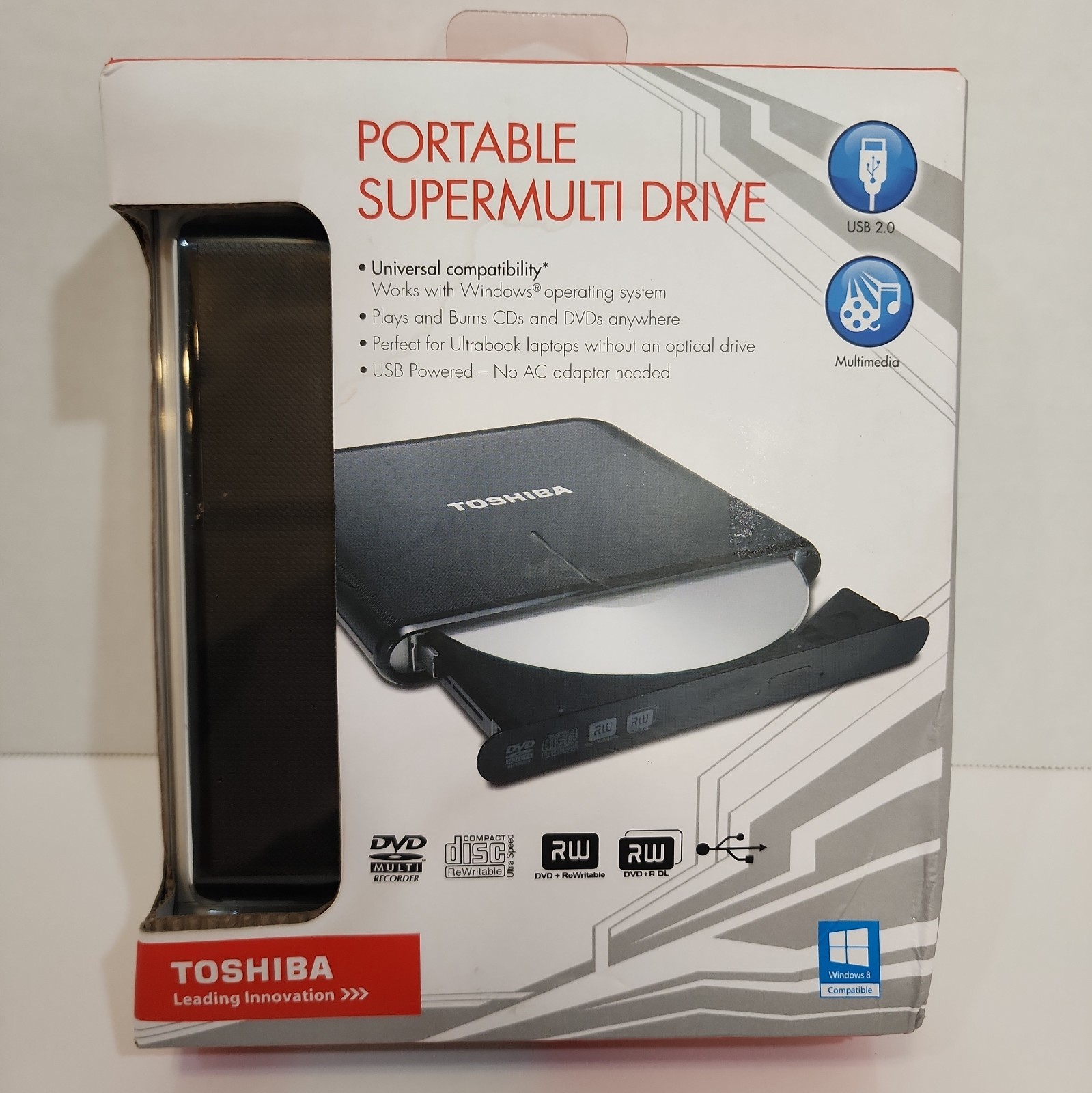 Toshiba Portable Super Multi Drive #PA3834U-1DV2 USB 2.0 Brand-New KB