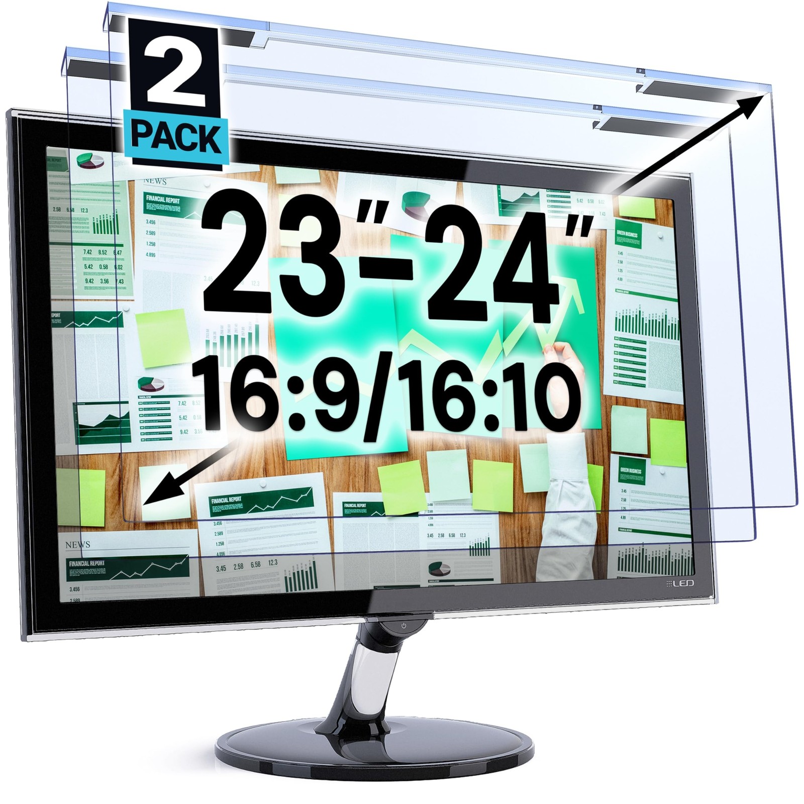 VINTEZ Blue Light Screen Protector for 23, 23.6, 23.8, 24 Inch Computer Monit...