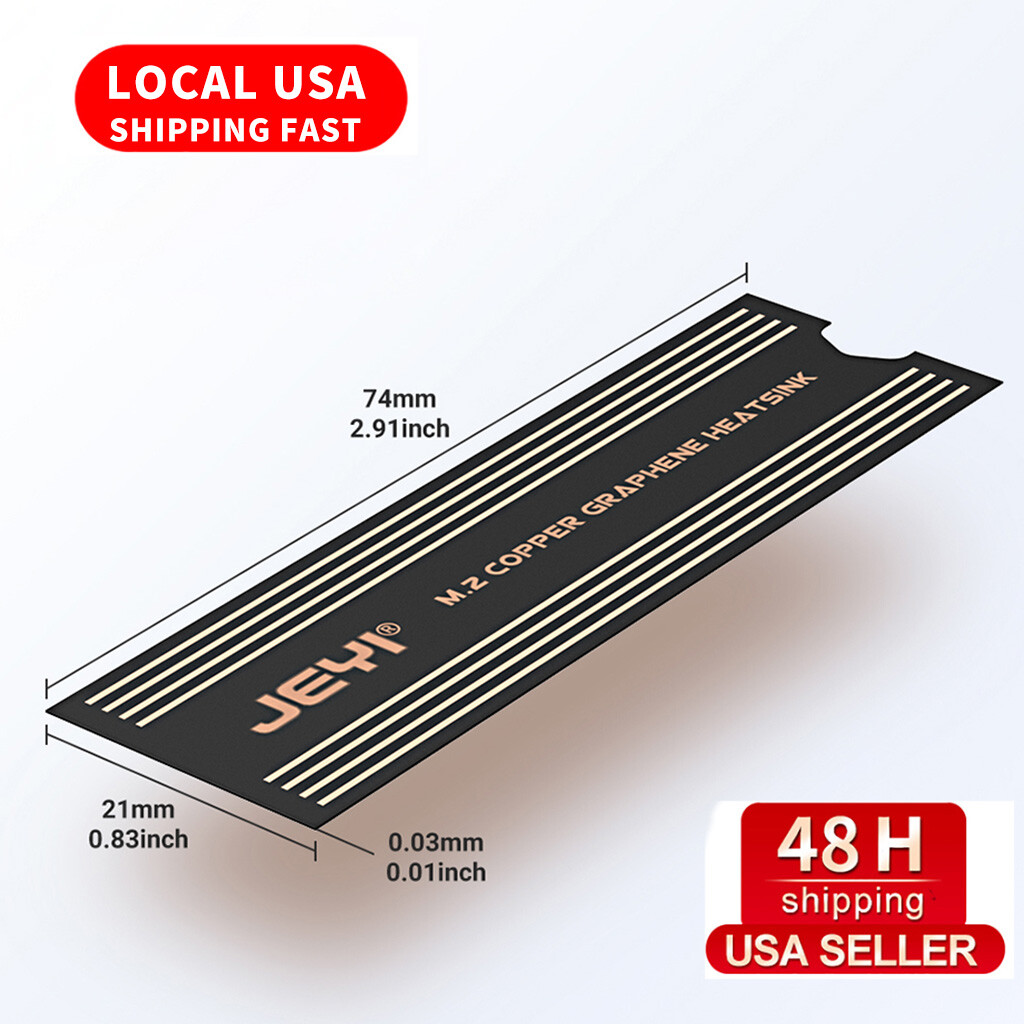 US STOCK M.2 SSD Heat Sink Dual-Layer Graphene Copper Foil Cooler Radiator