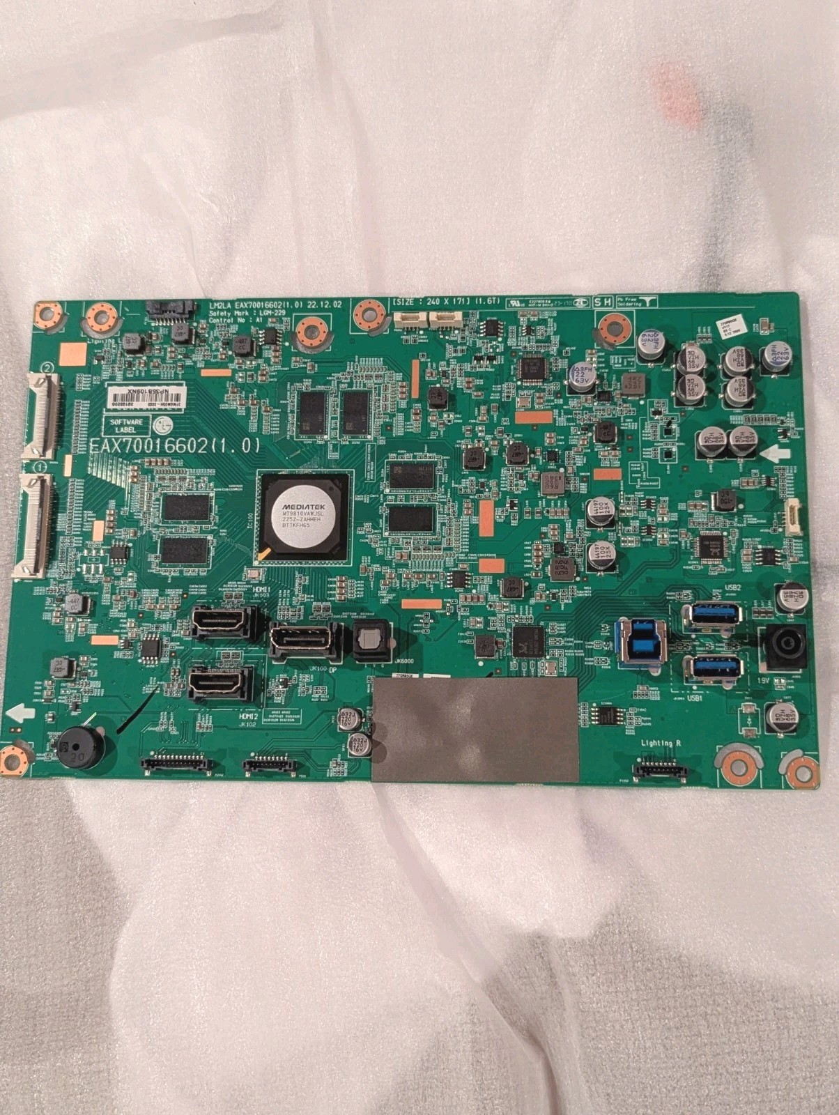 Genuine LG Monitor EAX70016602 (1.0) Main Board FOR/FROM LG 27GR95QE-B Monitor