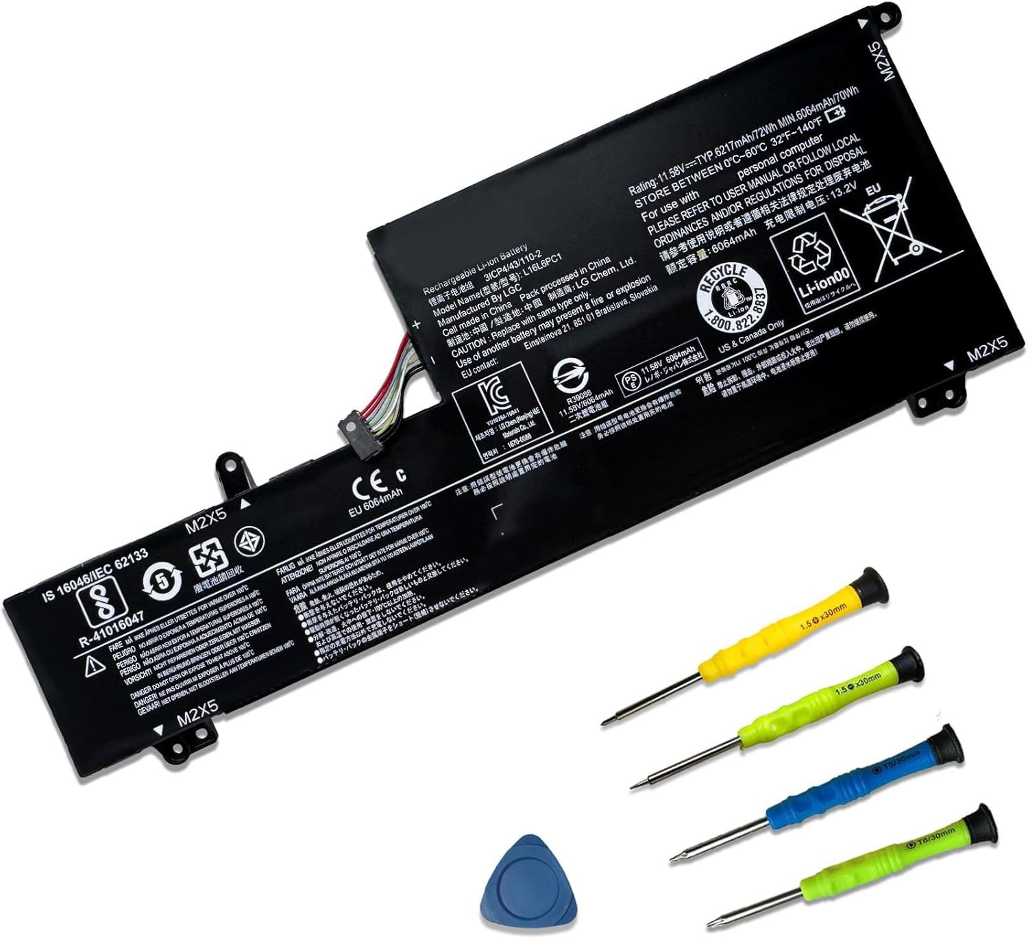 L16L6PC1 Laptop Battery Replacement for Lenovo Yoga 720 720 15Ikb ideapad 80X7