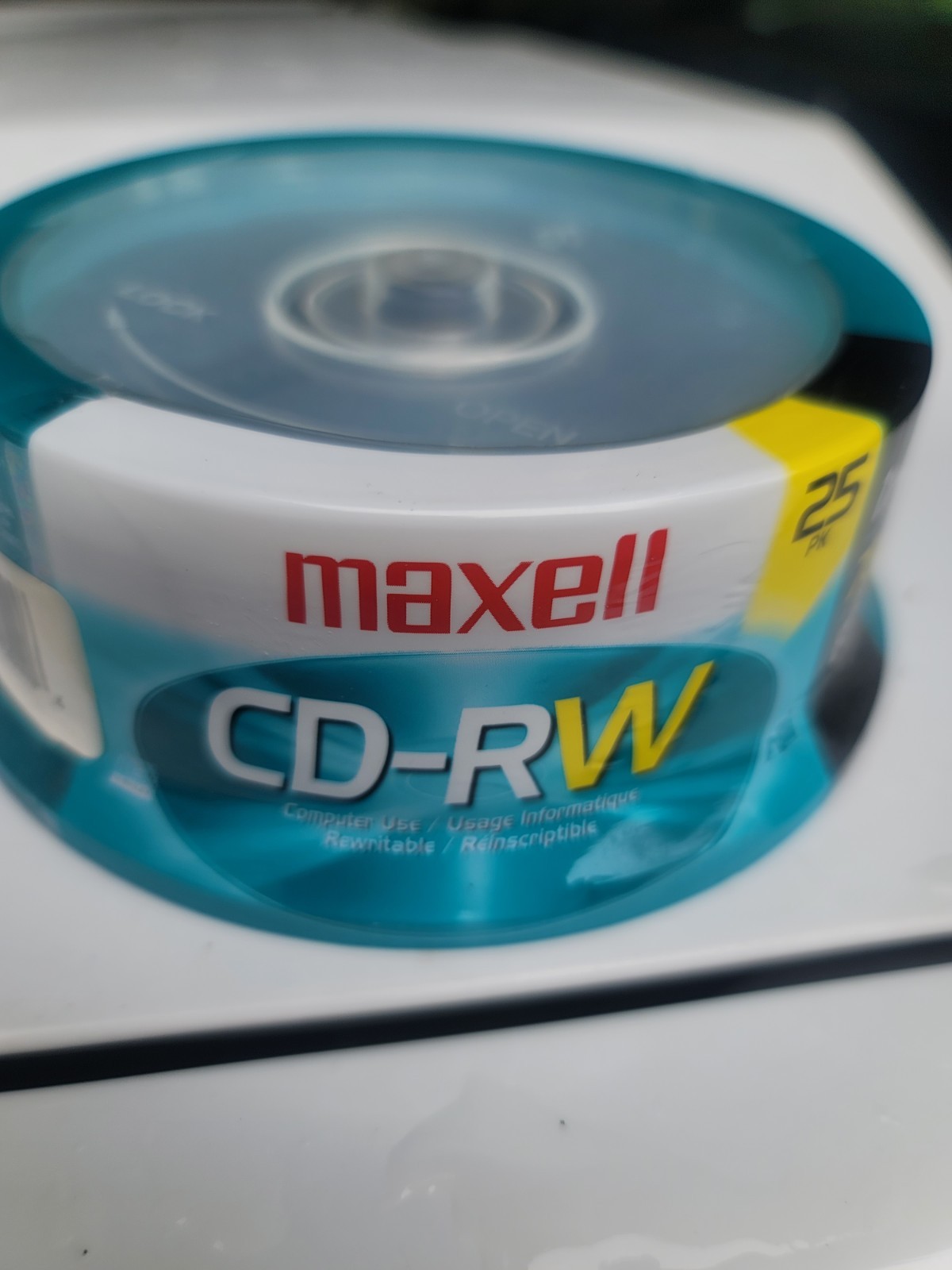 Maxell Rewritable CD-RW 25 Pack Spindle Blank Media 700MB 80 Minute
