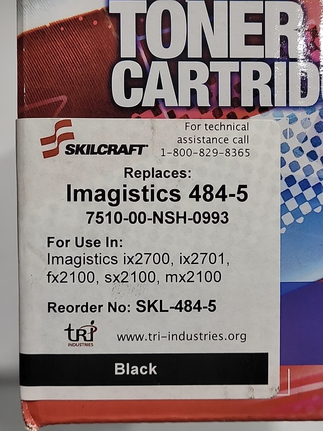 BLACK Toner for 484-5 OCE IMAGISTICS TONER CARTRIDGE IX FX MX AX 2100 2700 