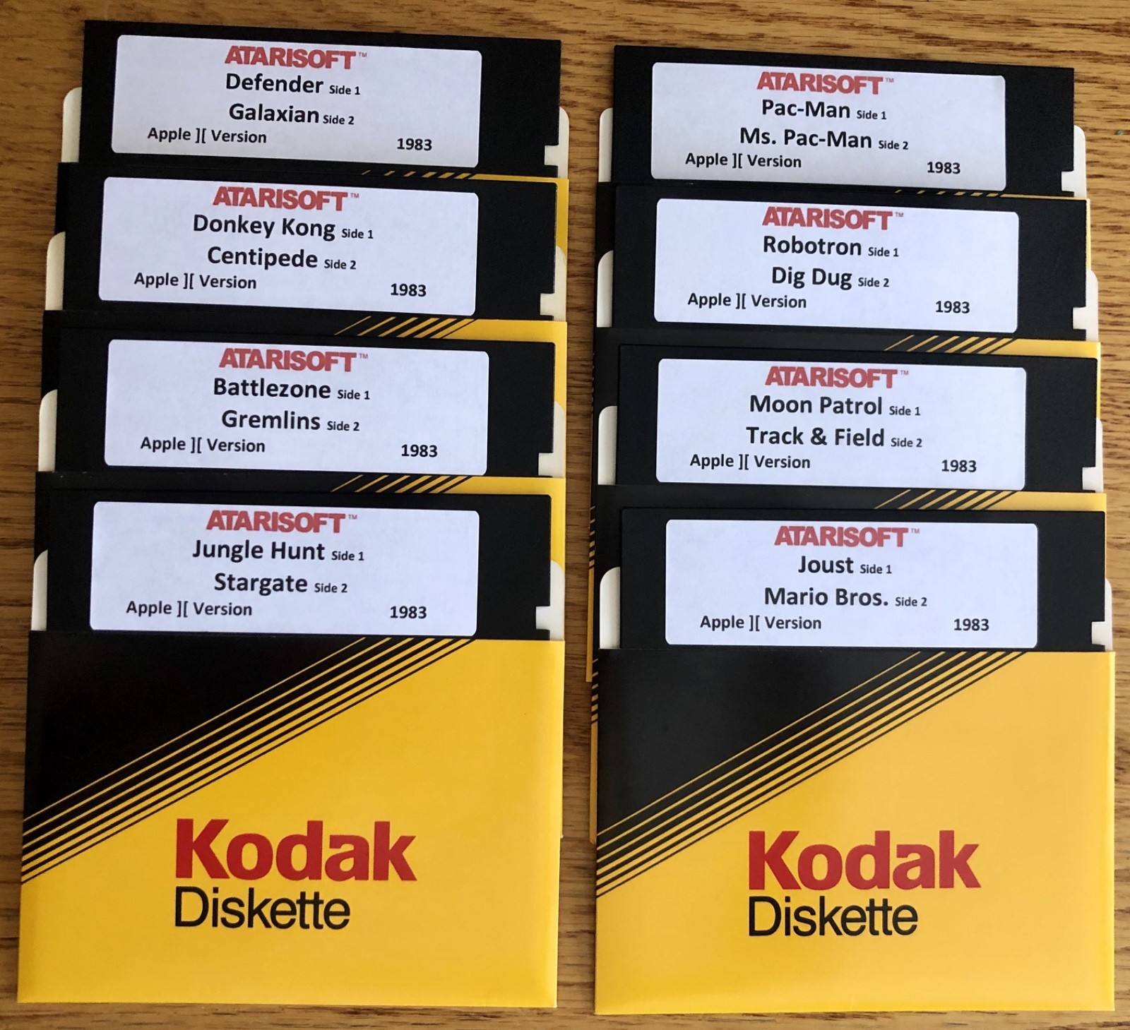 Game Pack Activision 8 Disk Set 5.25" Floppies / Apple II Home Computers