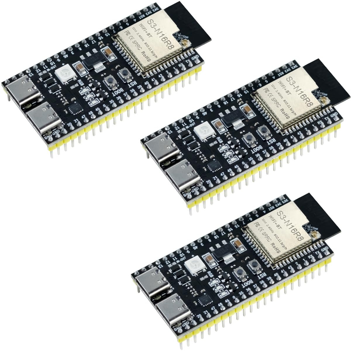 3 Pack ESP32S3 Development Board N16R8 MCU WiFi Bluetooth TypeC Module