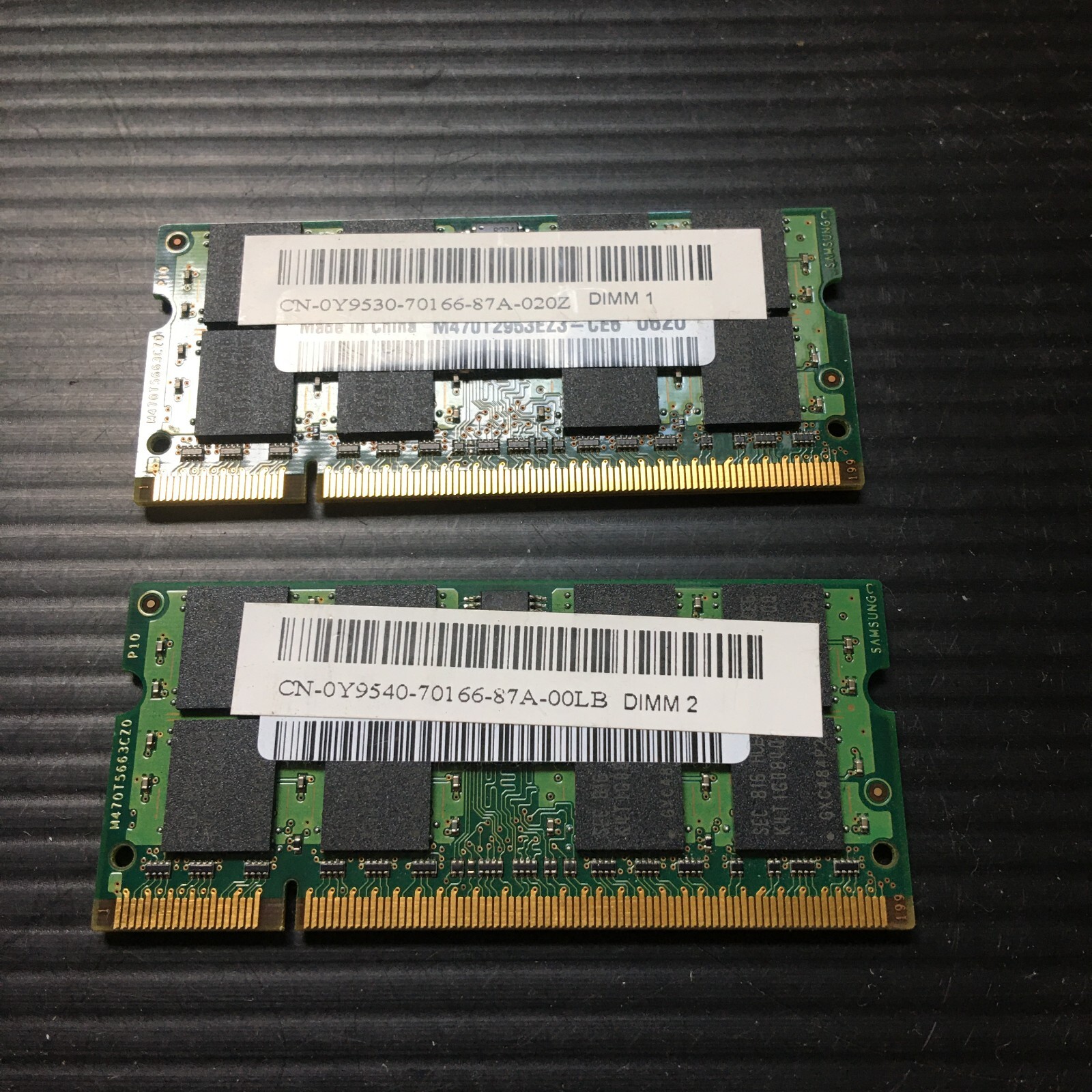 2 - Samsung 1GB 2Rx8 PC2-5300S-555-12-E3 M470T2953EZ3-CE6 Laptop Ram Memory