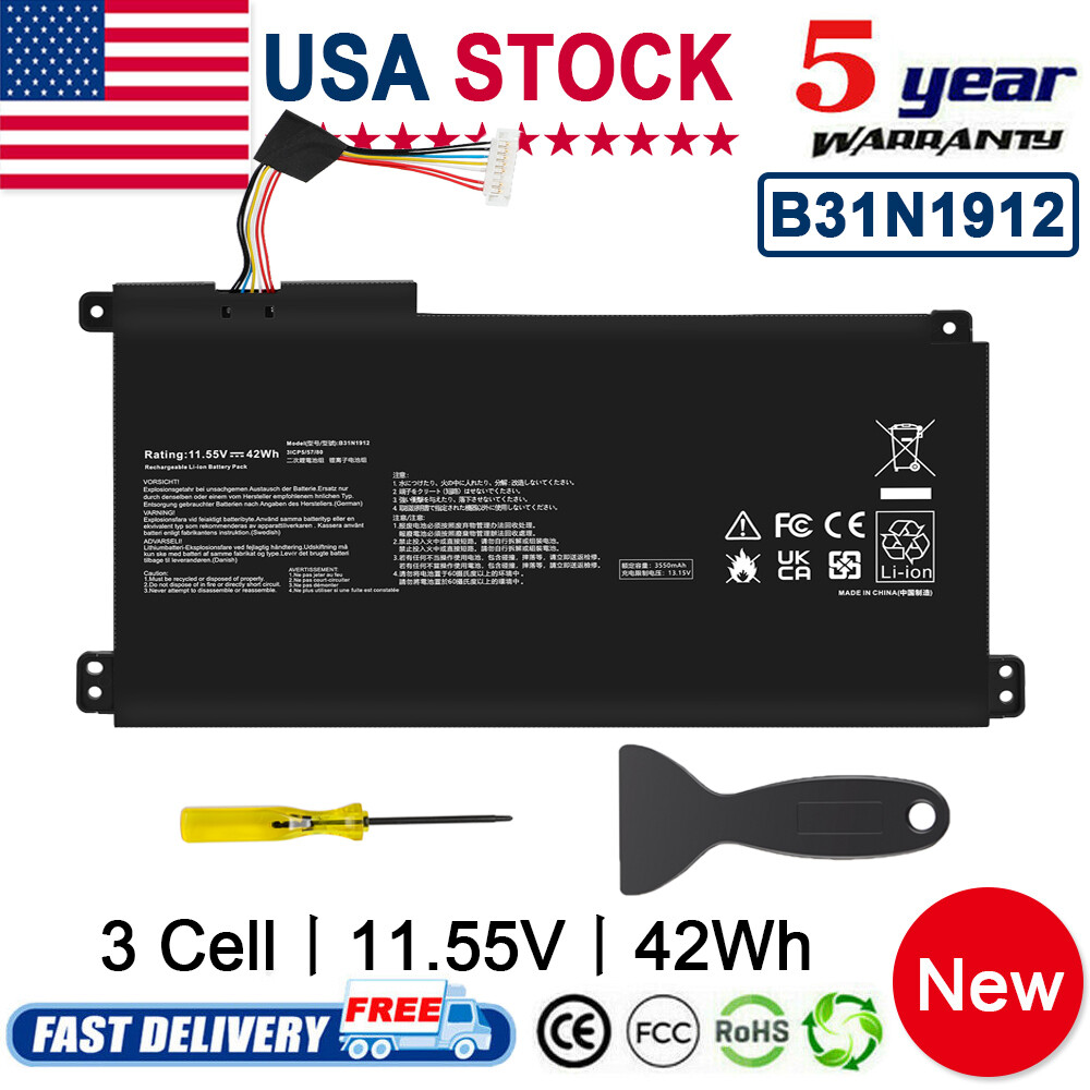 Battery For ASUS E410M E510M E510MA E410MA-EK378T L410MA-BV053TS 11.55V