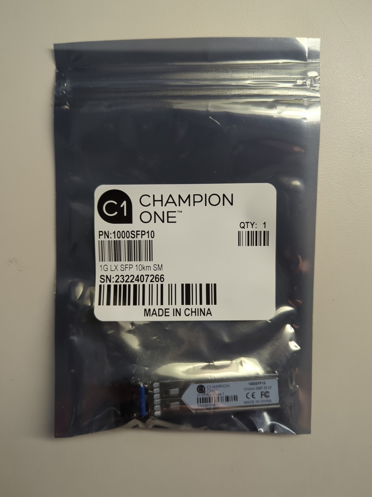 Champion One 1000SFP10-E LX 1310nm SFP