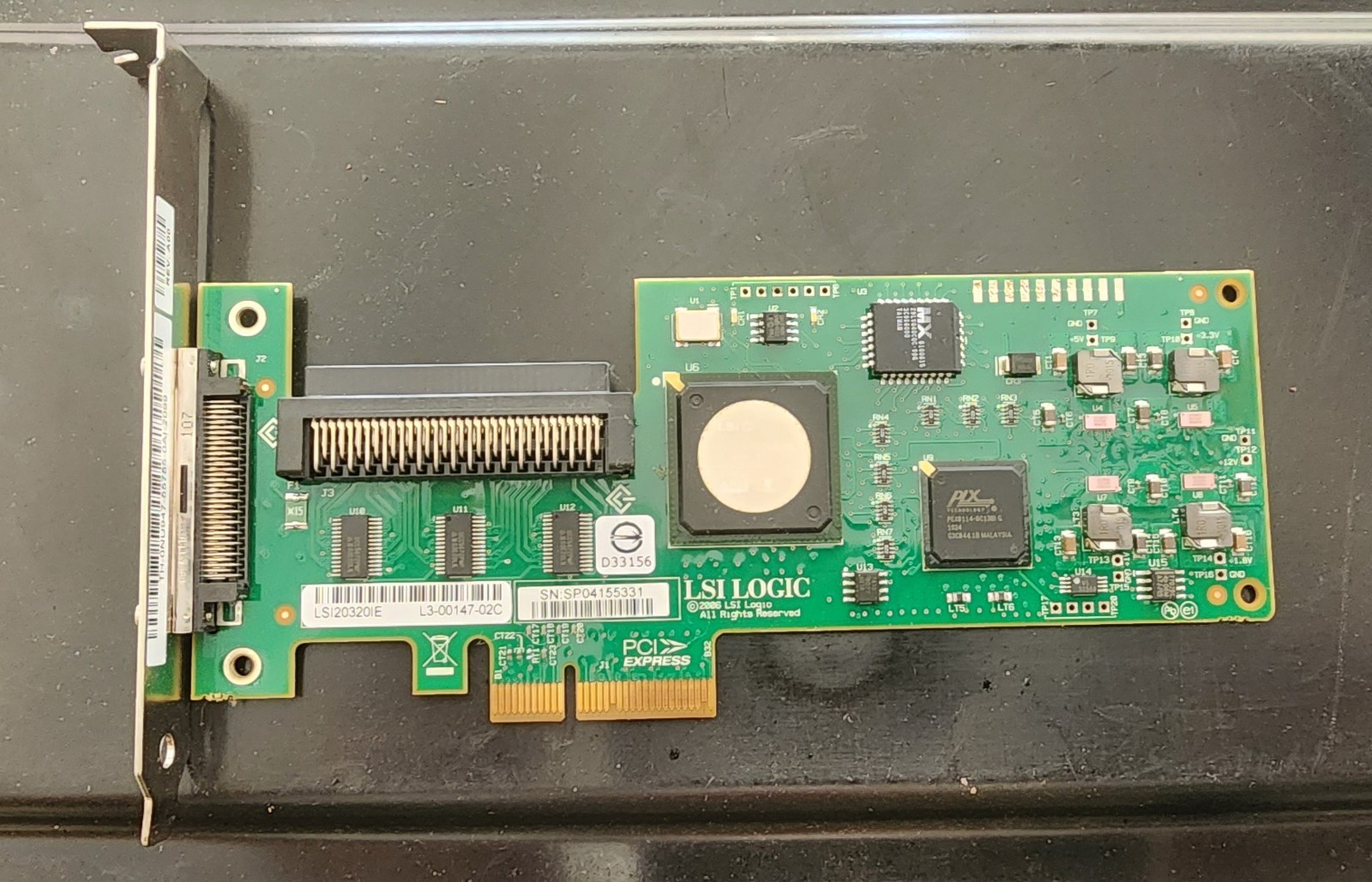 LSI20320IE Ultra320 SCSI PCIe HBA L3-00147-02C + Cable + SCA-80 Adapter