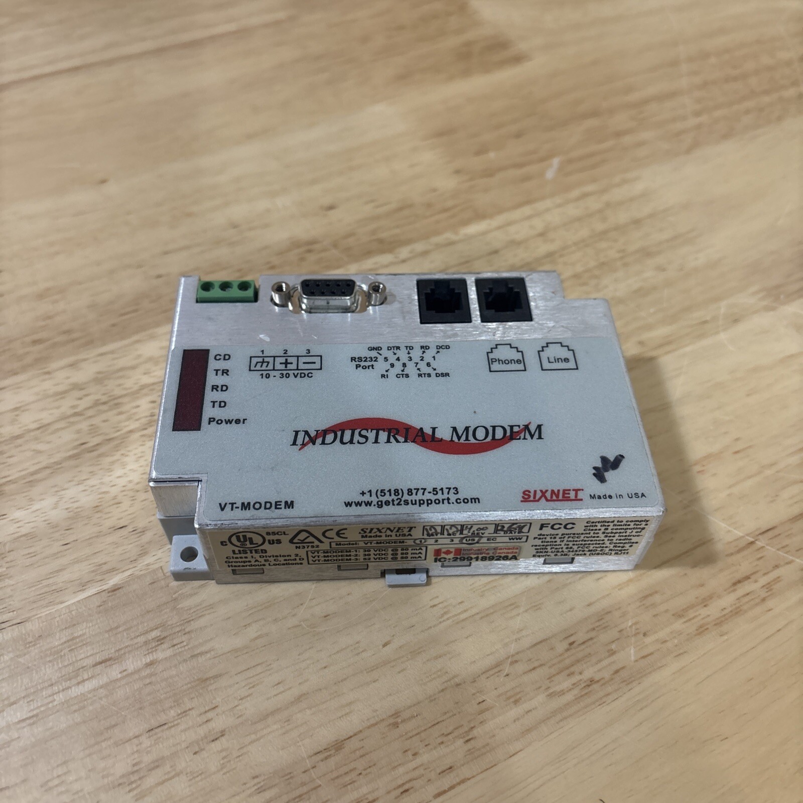 VT-MODEM-1US VTMODEM1US SIXNET INDUSTRIAL