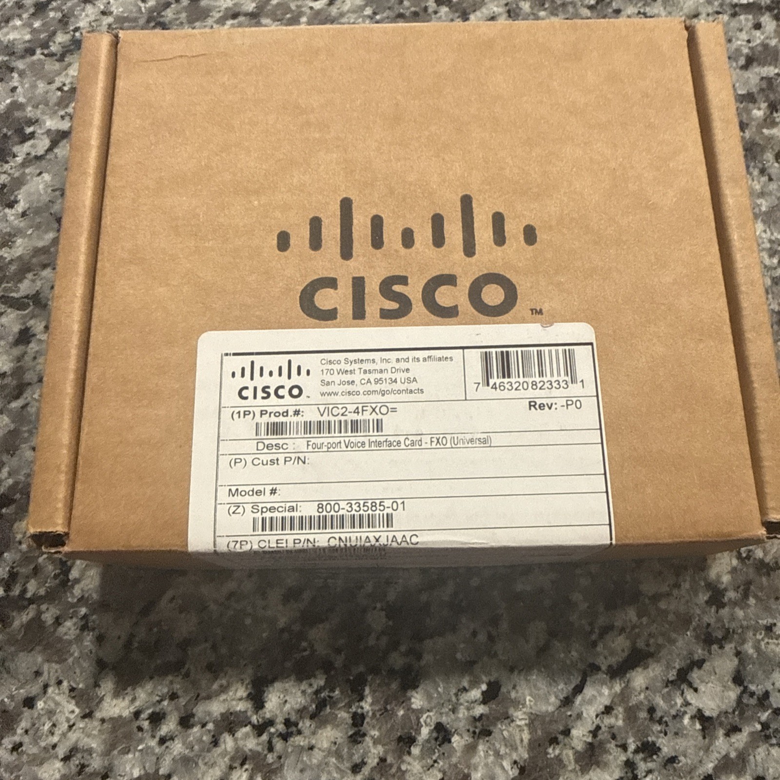 NEW Cisco VIC2-4FXO 4-Port Voice Interface Card