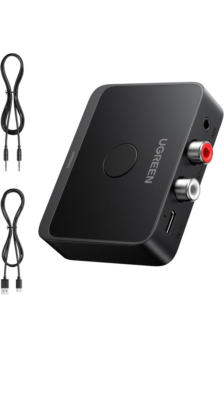 UGREEN Bluetooth 6.0 Receiver with LDAC, Hi-Res Wireless Audio Adapter with Low