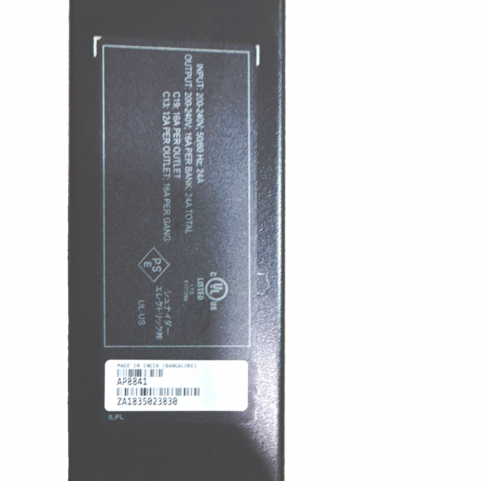 APC AP8841 Rack PDU Switched LCD Two Banks 36-Out 200/208/230V 16A Black