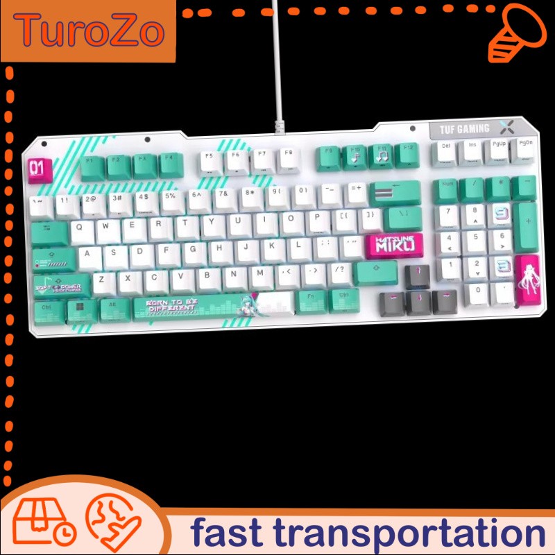 TX98 ASUS Wired Gaming Mechanical Keyboard Hatsune Miku Edition New