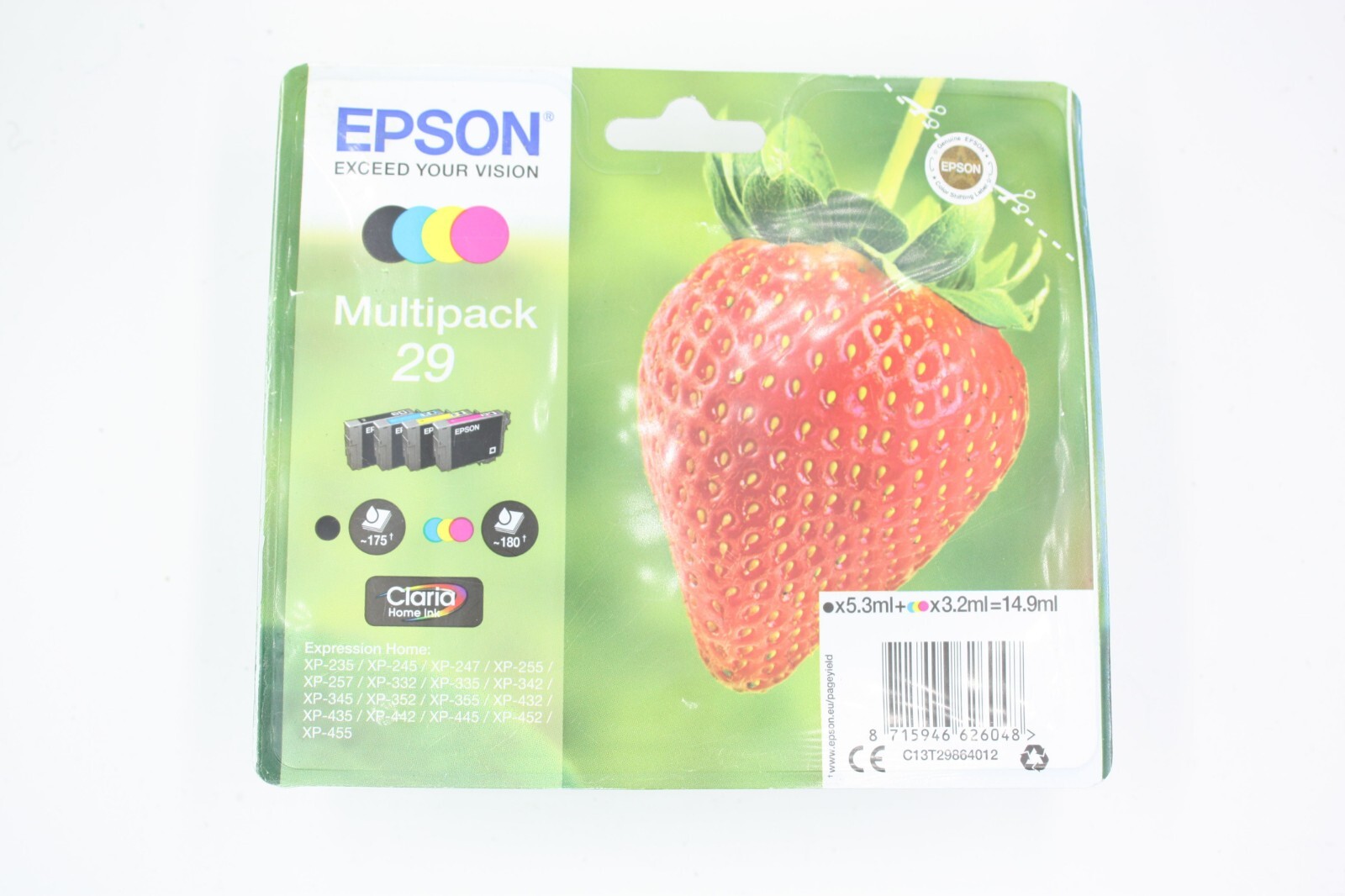 Original EPSON Multipack 29 Strawberry for Inkjet Catridge for XP Printer