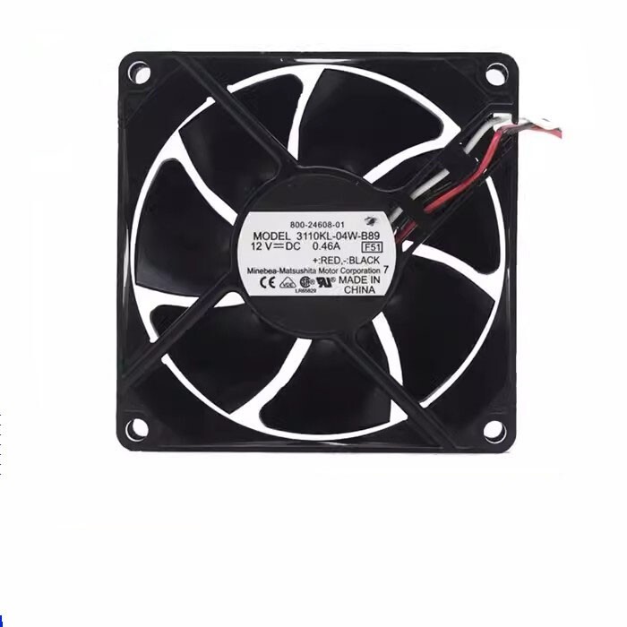 NMB 3110KL-04W-B89 8025 DC12V 0.46A 8CM 3-Wire Dual Ball Inverter Cooling Fan