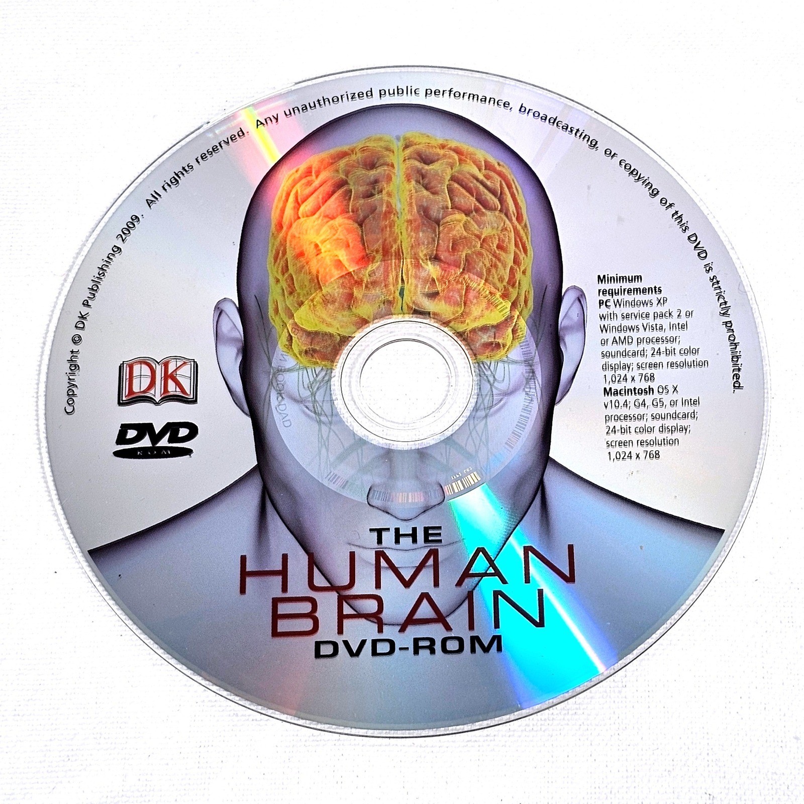 DK Publishing The Human Brain DVD-ROM Educational Anatomy Software 2009 Disc