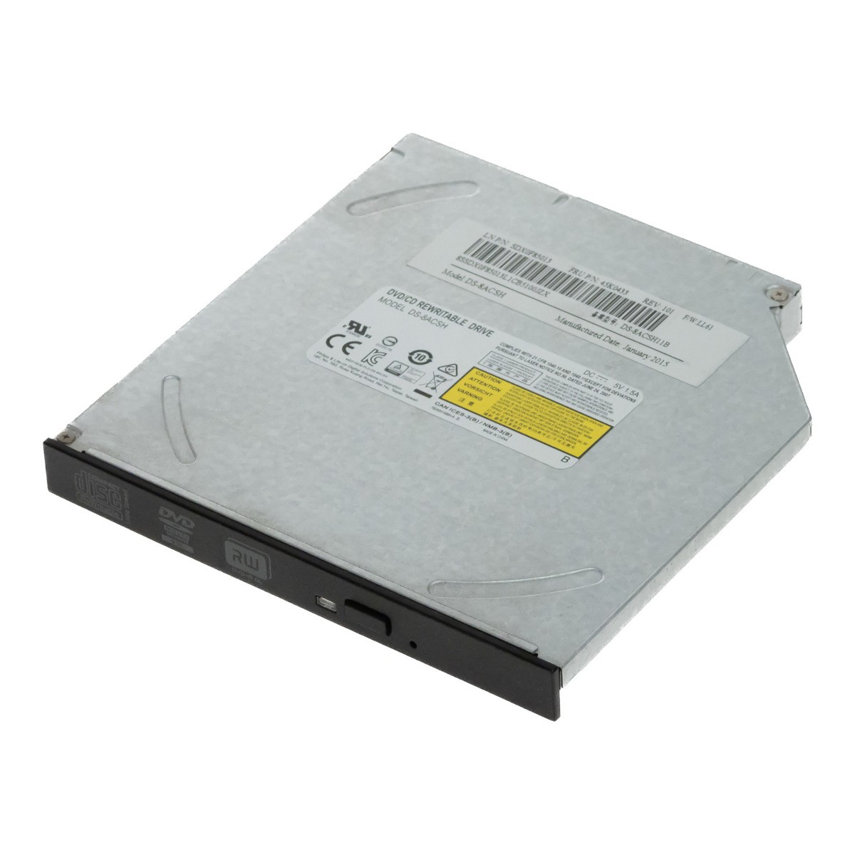 Lenovo DS-8ACSH DVD-RW SATA Slim Drive DVD-RW, Black, 45K0433 SDX0F85013