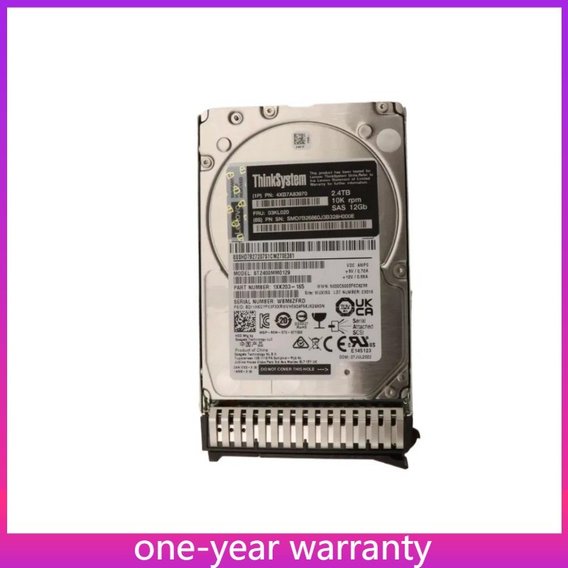4XB7A83970 NEW Lenovo 03KL020 4XB7A83970 10K 2.4TB SAS 12G 2.5" HDD Hard Drive